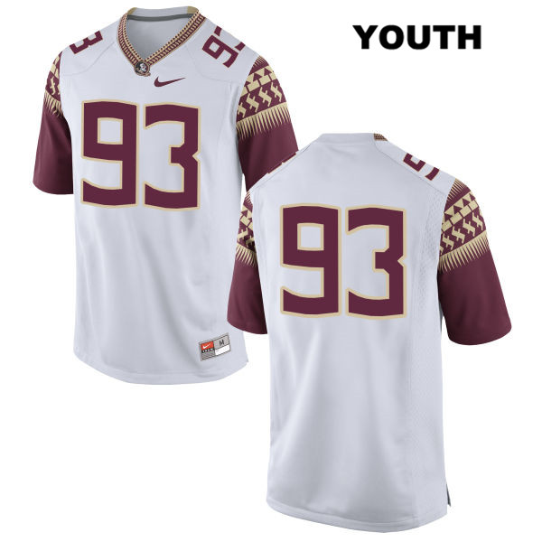 Youth NCAA Nike Florida State Seminoles #93 Peter Osimen College No Name White Stitched Authentic Football Jersey TOV0369KN